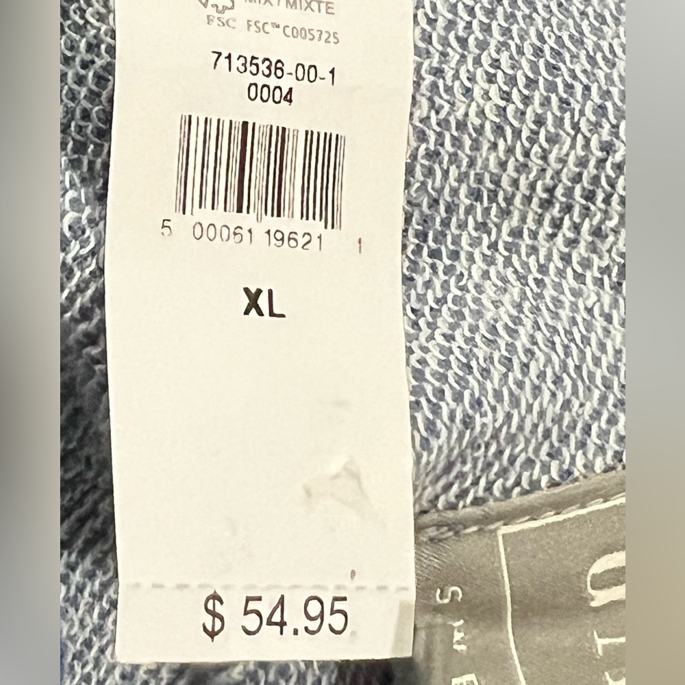 Gap Soft Henley Raglan Sweatshirt Indigo Blue Size XL - Picture 9 of 9